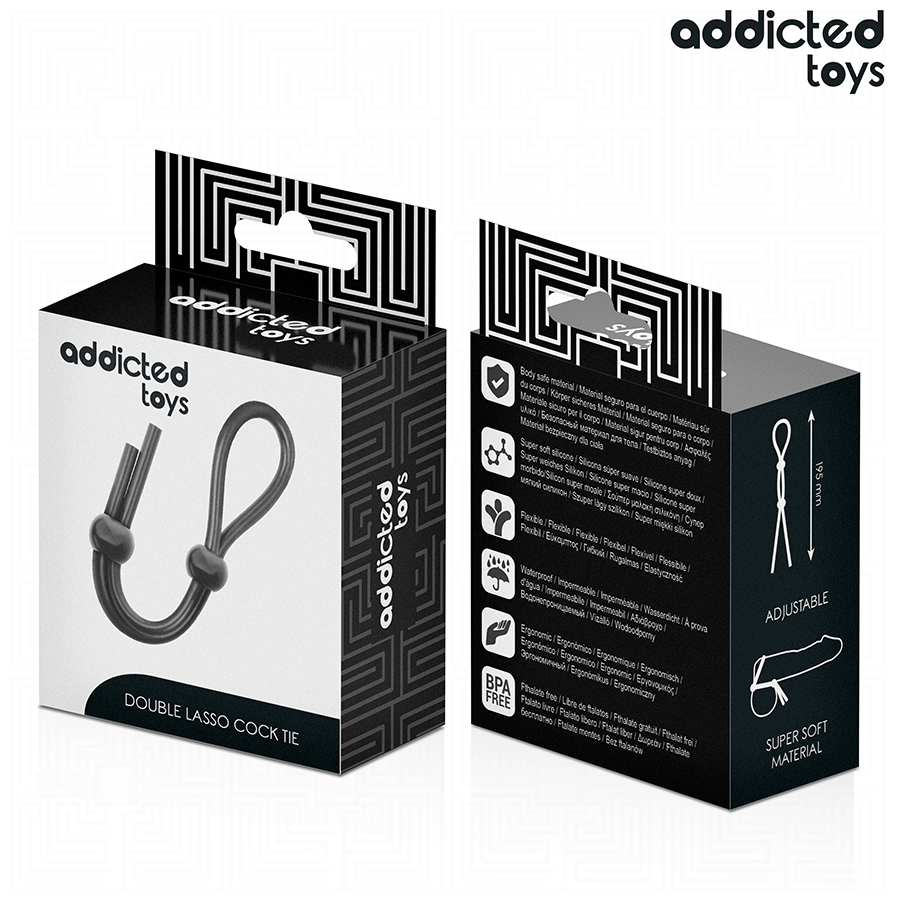 ADDICTED TOYS - CUERDA SILICONA PARA EL PENE DE LAZO DOBLE - Imagen 8