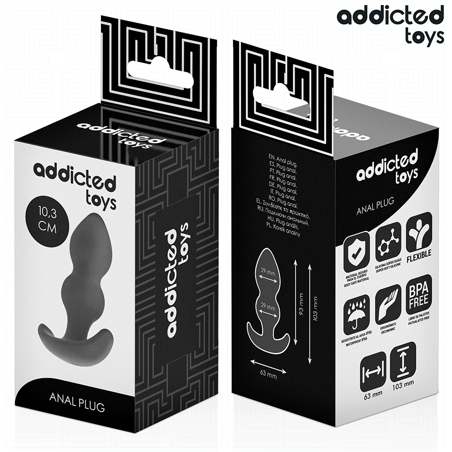ADDICTED TOYS - PLUG ANAL SILICONA TALLA S 10,3 CM - Imagen 8