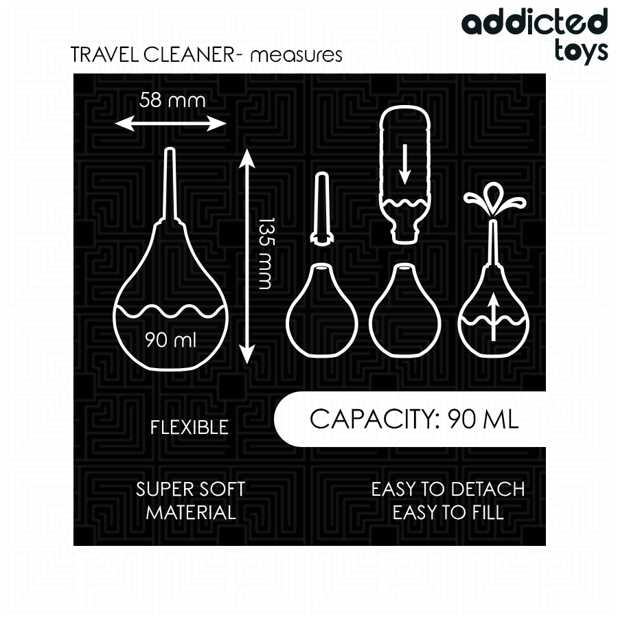 ADDICTED TOYS - LIMPIADOR ANAL DE VIAJE TALLA S 90 ML - Imagen 3