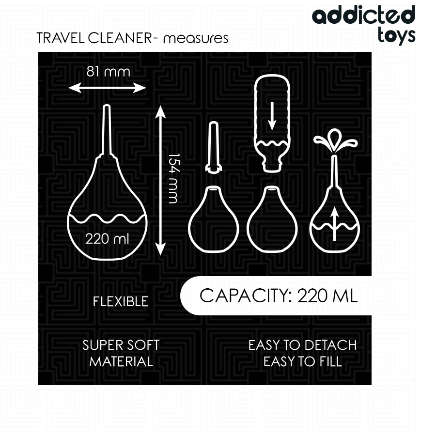 ADDICTED TOYS - LIMPIADOR ANAL DE VIAJE TALLA L 220 ML - Imagen 6