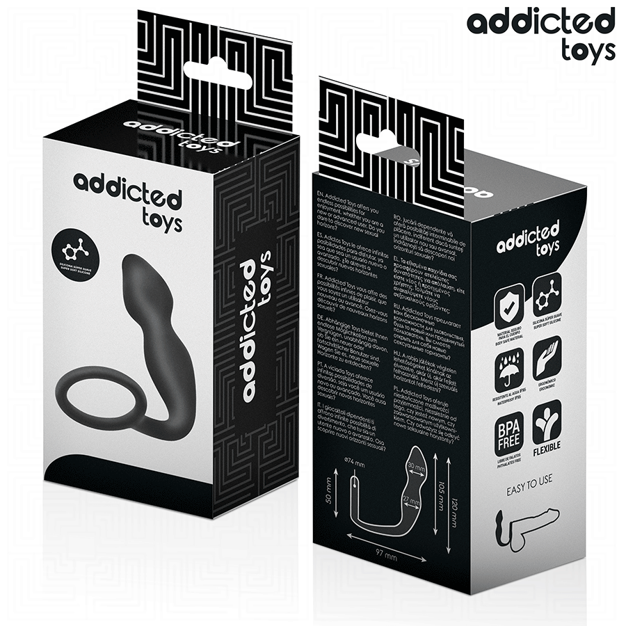 ADDICTED TOYS - PLUG ANAL CON ANILLO SILICONA MODELO 2 - Imagen 7