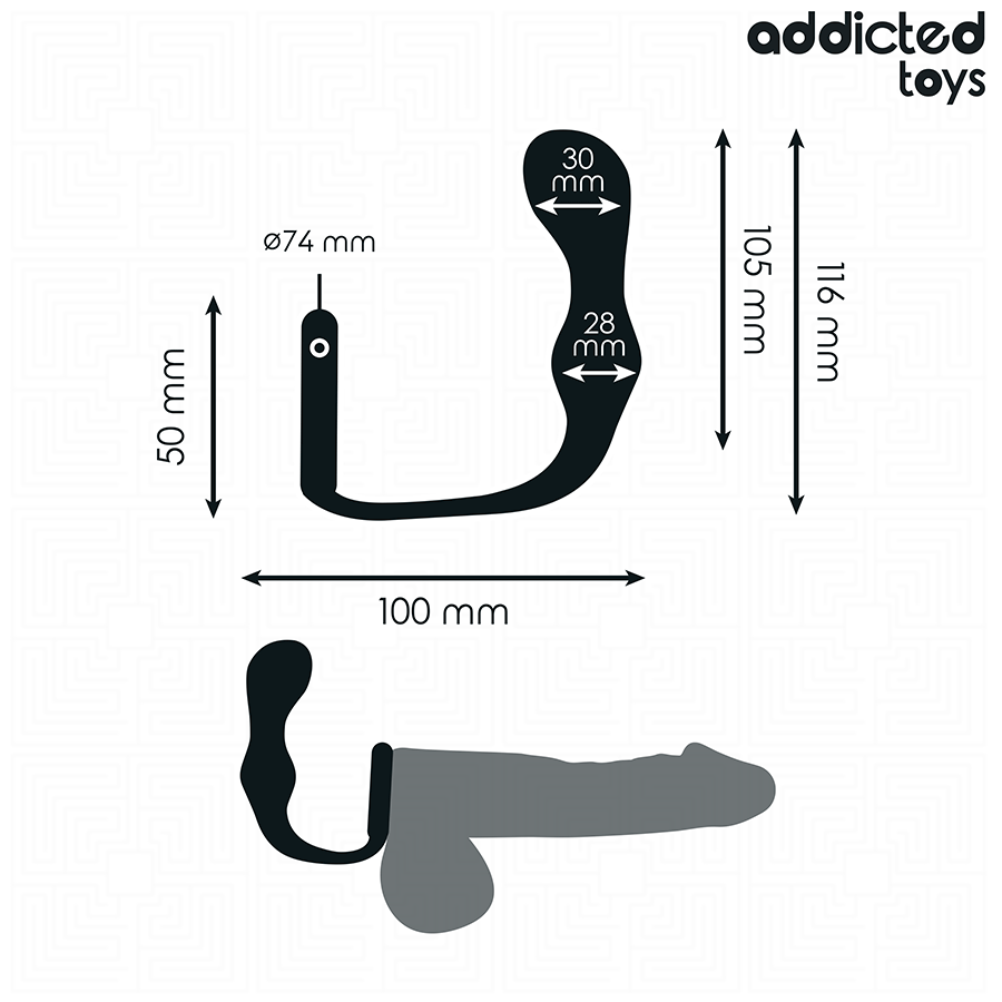 ADDICTED TOYS - PLUG ANAL CON ANILLO SILICONA MODELO 3 - Imagen 5