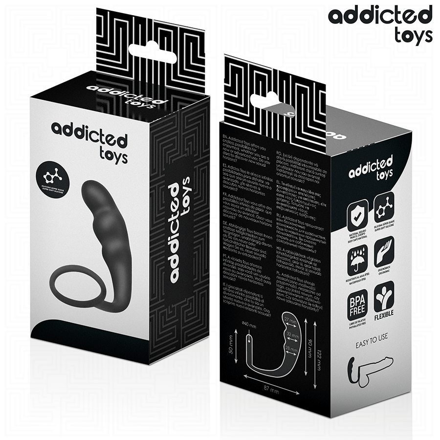 ADDICTED TOYS - PLUG ANAL CON ANILLO SILICONA MODELO 4 - Imagen 7
