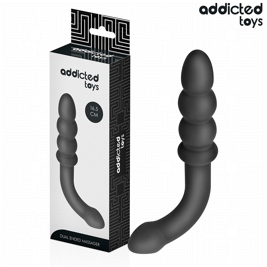ADDICTED TOYS - MASAJEADOR ANAL DOBLE SILICONA 16,5 CM