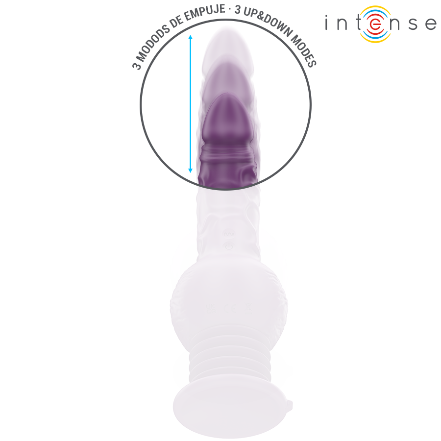 INTENSE - TATUM VIBRADOR MULTIFUNCIÓN CON VIBRACIÓN UP AND DOWN 24 CM MORADO - Imagen 5