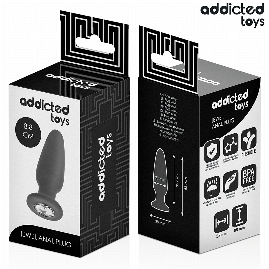 ADDICTED TOYS - PLUG ANAL CON JOYA SILICONA TALLA S 8,8 CM - Imagen 7