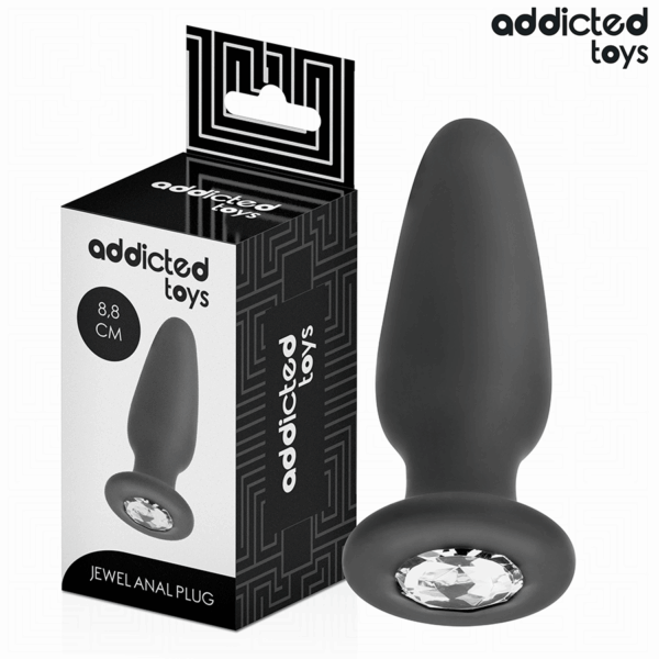 ADDICTED TOYS - PLUG ANAL CON JOYA SILICONA TALLA S 8,8 CM