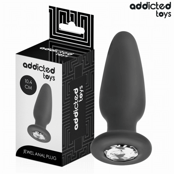 ADDICTED TOYS - PLUG ANAL CON JOYA SILICONA TALLA M 10,4 CM