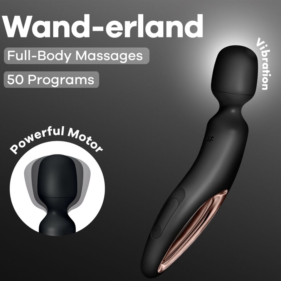 SATISFYER - WAND ERLAND MASAJEADOR VIBRADOR NEGRO - Imagen 7