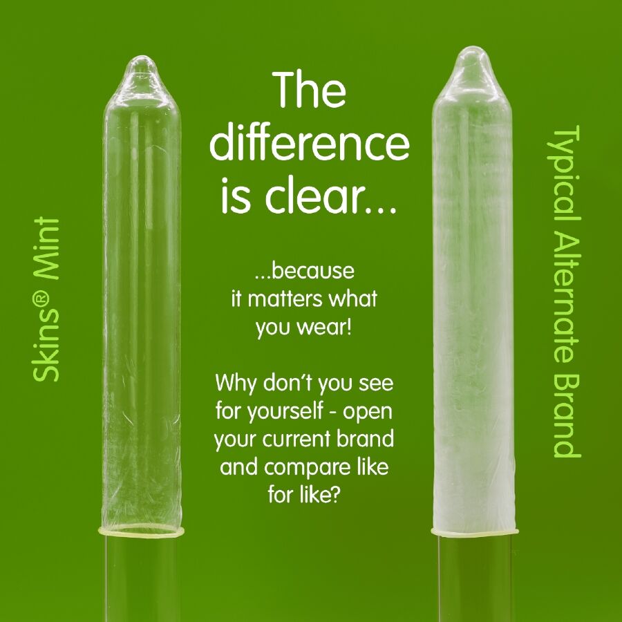 SKINS - PRESERVATIVOS PREMIUM SABOR MENTA PACK 4 - Imagen 4