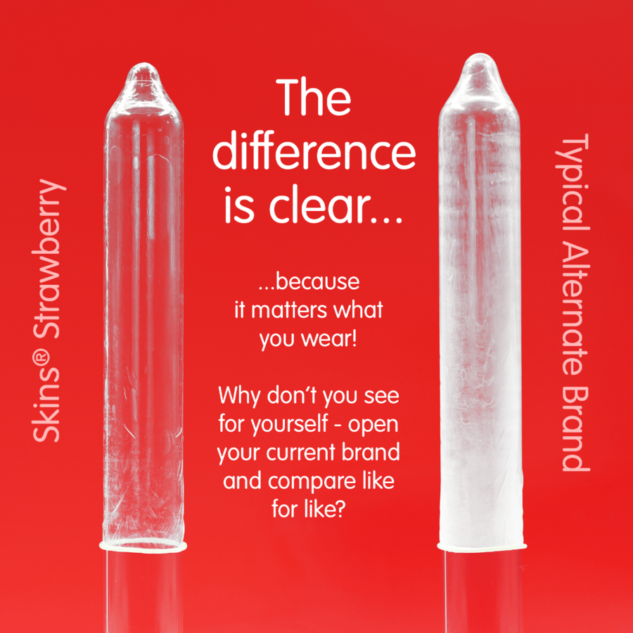 SKINS - PRESERVATIVOS PREMIUM SABOR FRESA PACK 4 - Imagen 4