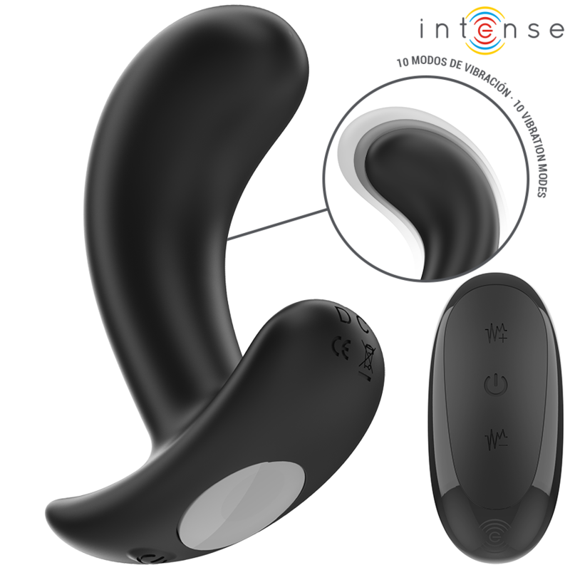 INTENSE - CHANDLER PLUG ANAL 10 VIBRACIONES NEGRO CONTROL REMOTO - Imagen 3
