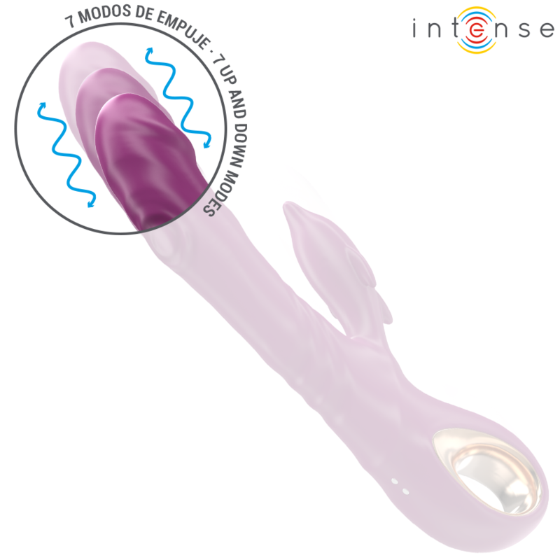 INTENSE - HALLE VIBRADOR MULTIFUNCIÓN CON LENGUA ESTIMULADORA EN FORMA DE DELFÍN MORADO - Imagen 5