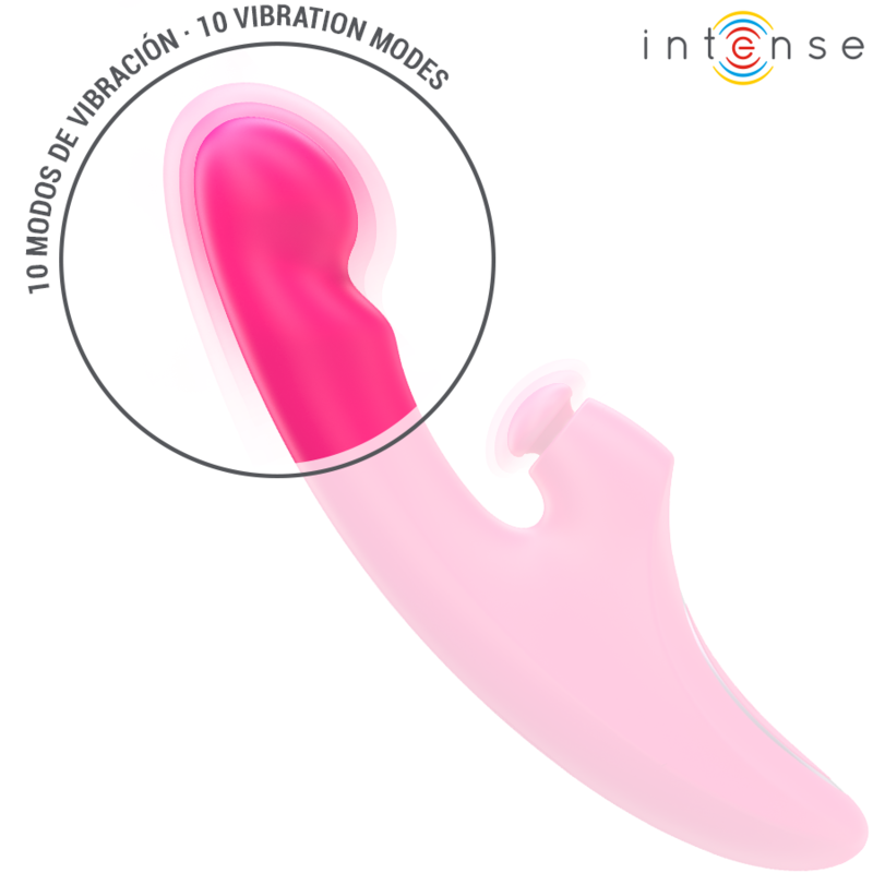 INTENSE - EMI VIBRADOR 13,5 CM MULTIFUNCIÓN 3 EN 1 10 VIBRACIONES ROSA - Imagen 6