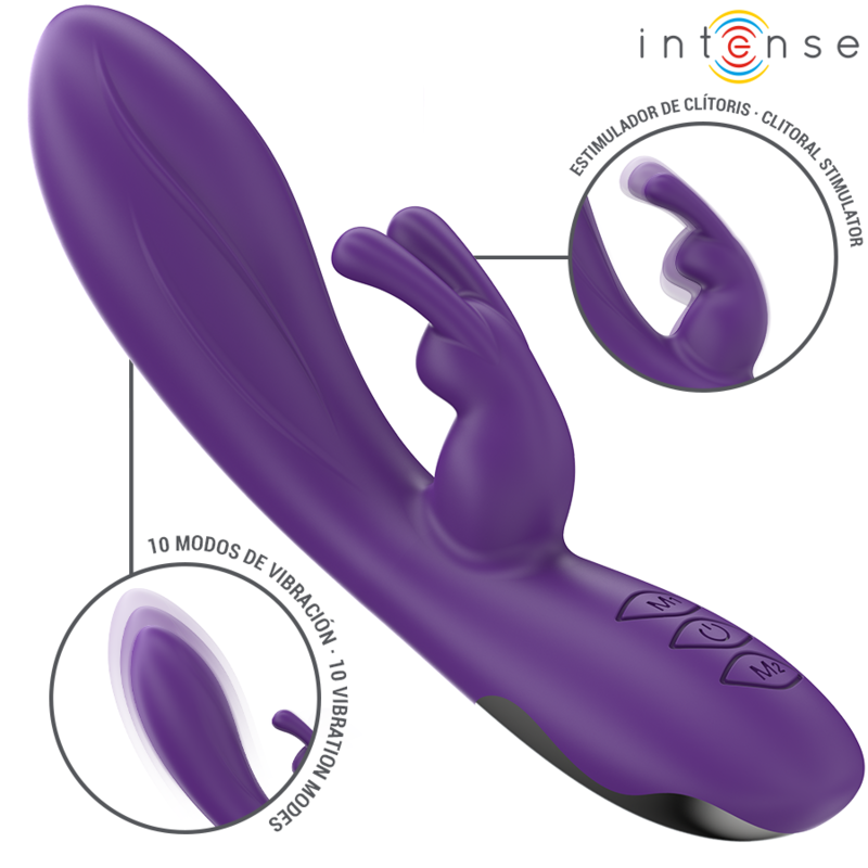 INTENSE - RANDALL VIBRADOR RABBIT 10 VIBRACIONES MORADO - Imagen 3