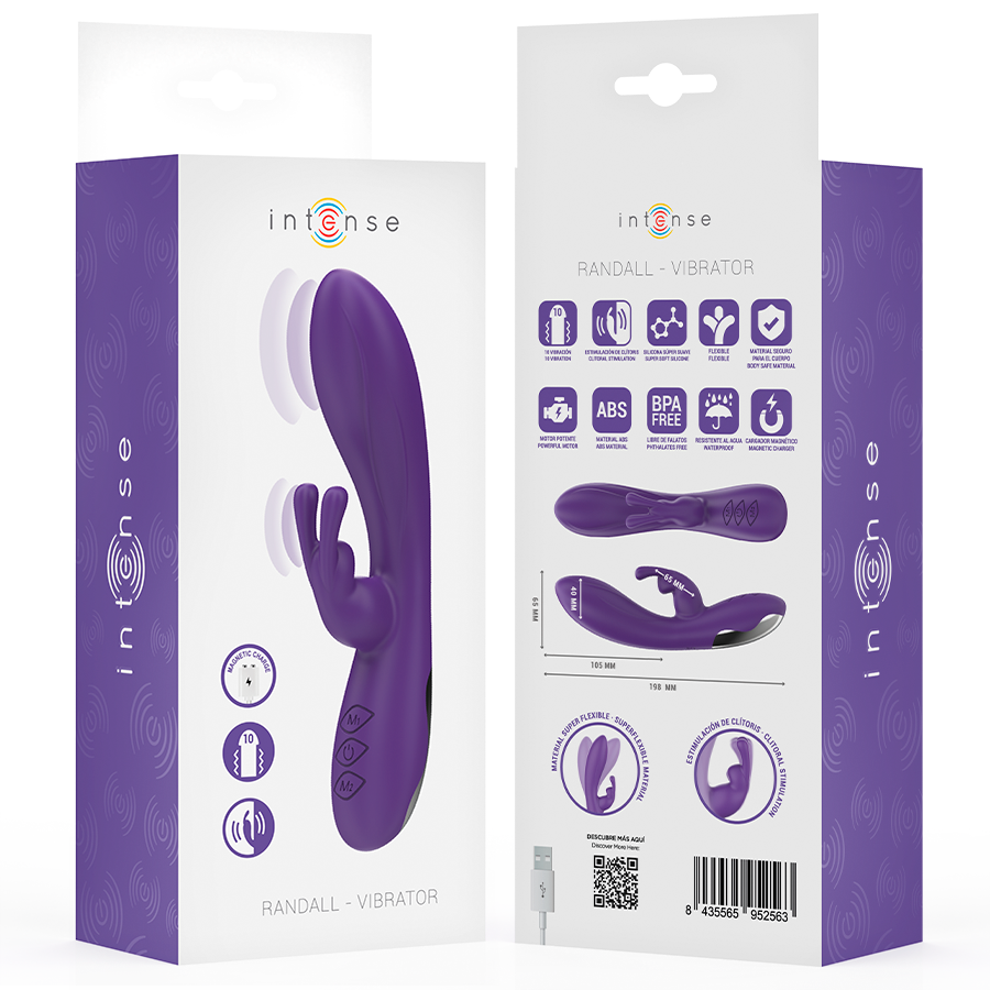 INTENSE - RANDALL VIBRADOR RABBIT 10 VIBRACIONES MORADO - Imagen 9
