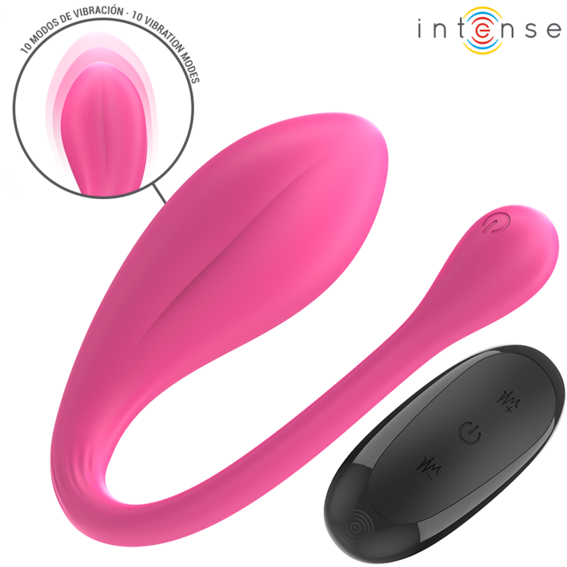 INTENSE - JANICE VIBRADOR U DOBLE ESTIMULACIÓN 10 VIBRACIONES ROSA CONTROL REMOTO - Imagen 3