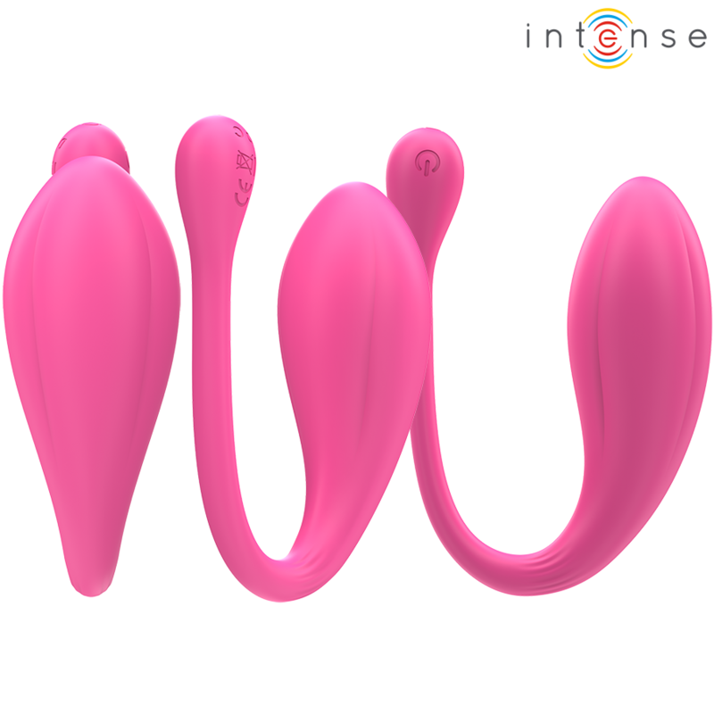 INTENSE - JANICE VIBRADOR U DOBLE ESTIMULACIÓN 10 VIBRACIONES ROSA CONTROL REMOTO - Imagen 4