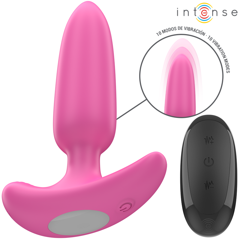 INTENSE - ROSS PLUG ANAL 10 VIBRACIONES ROSA CONTROL REMOTO - Imagen 3