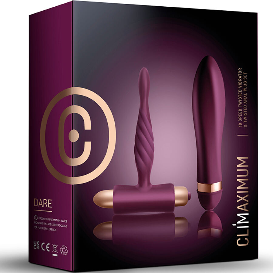 CLIMAXIMUM - DARE KIT VIBRADOR TRENZADO + PLUG ANAL PRINCIPIANTES - Imagen 5