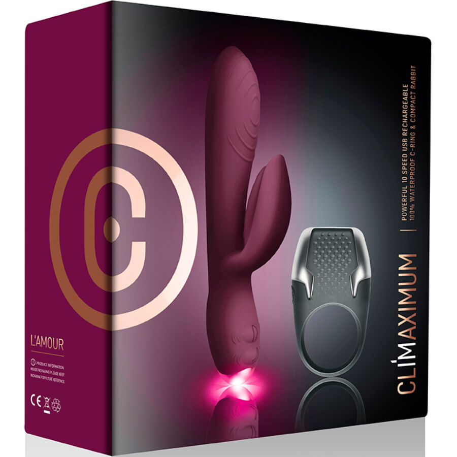 CLIMAXIMUM - LAMOUR KIT VIBRADOR RABBIT + ANILLO PENE LED - Imagen 5