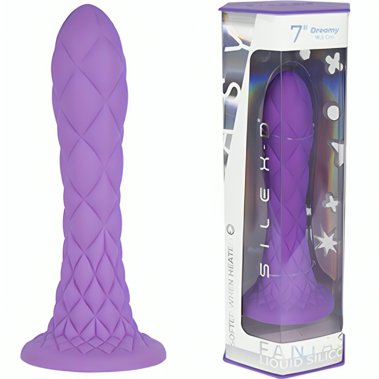 SILEXD - DREAMY DILDO FANTASY SILICONA LIQUIDA TERMOREACTIVO VIOLETA 18.5 CM - Imagen 5