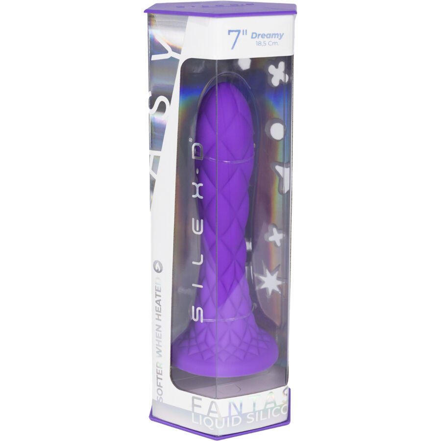 SILEXD - DREAMY DILDO FANTASY SILICONA LIQUIDA TERMOREACTIVO VIOLETA 18.5 CM - Imagen 10