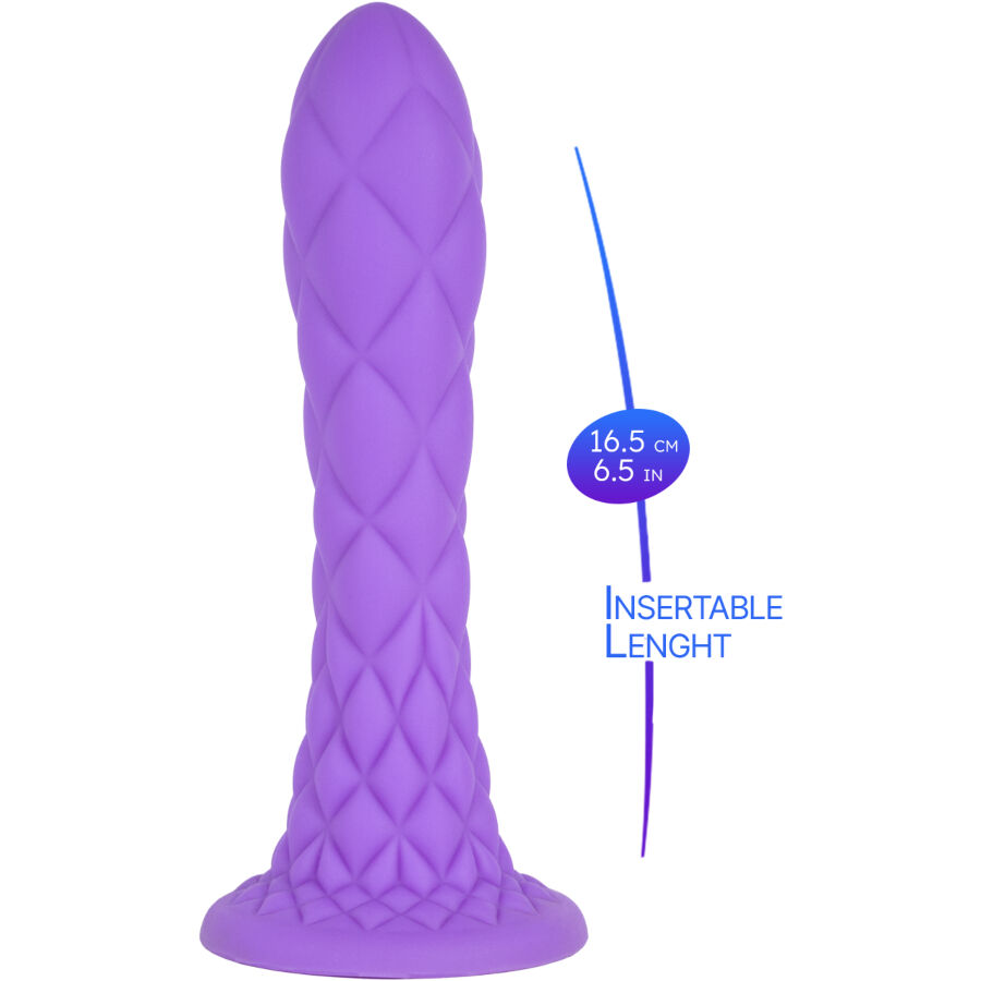 SILEXD - DREAMY DILDO FANTASY SILICONA LIQUIDA TERMOREACTIVO VIOLETA 18.5 CM - Imagen 9