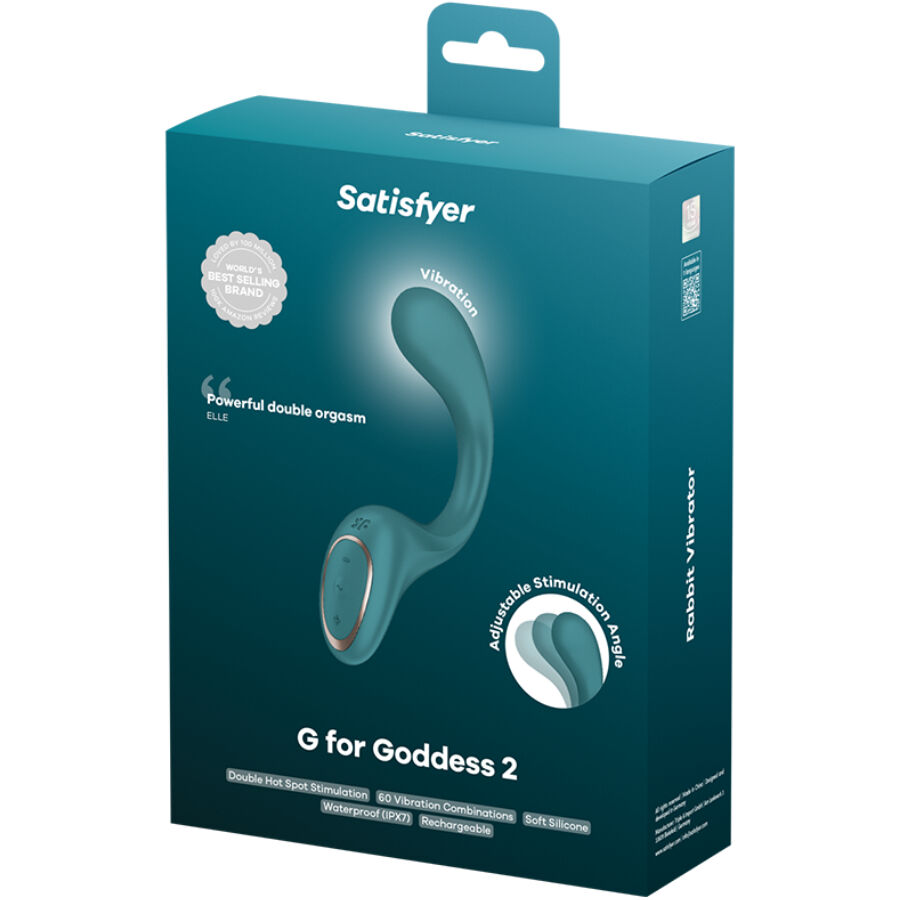 SATISFYER - G FOR FODDES 2 VIBRADOR RABBIT VERDE - Imagen 6