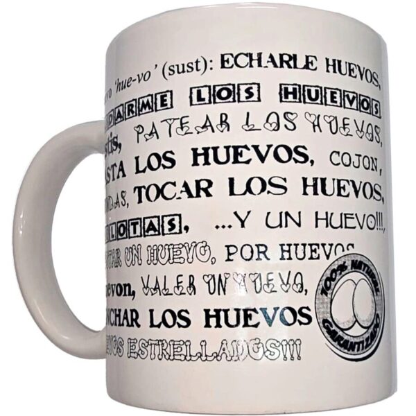 DIABLO PICANTE - TAZA BLANCA DE SINÓNIMOS HUEVOS 370 ML