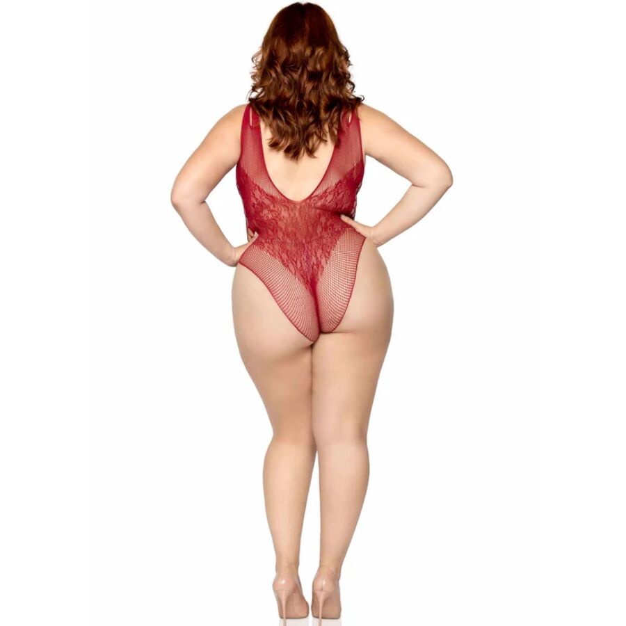 LEG AVENUE - 81641X BODY TIRANTES SIN COSTURAS BURDEOS TALLA 1X/2X - Imagen 6