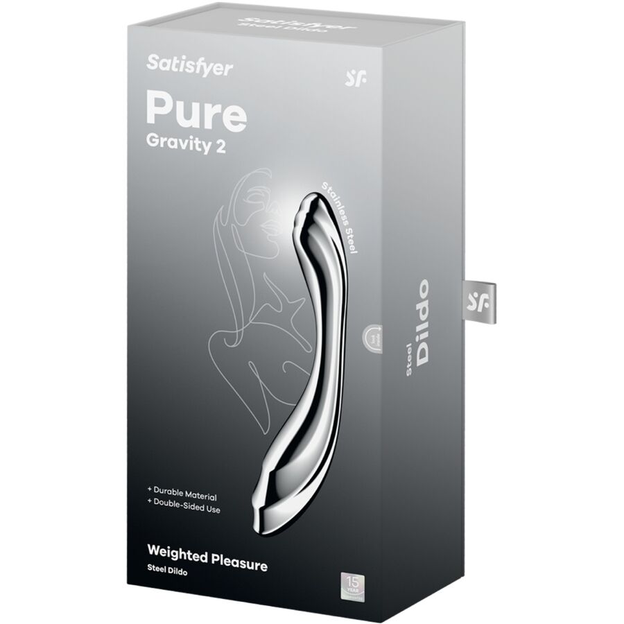 SATISFYER - PURE GRAVITY 2 DILDO ACERO INOXIDABLE DOBLE USO - Imagen 6
