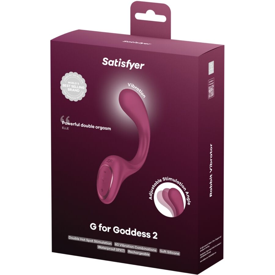 SATISFYER - G FOR GODDESS 2 VIBRADOR RABBIT BURDEOS - Imagen 7
