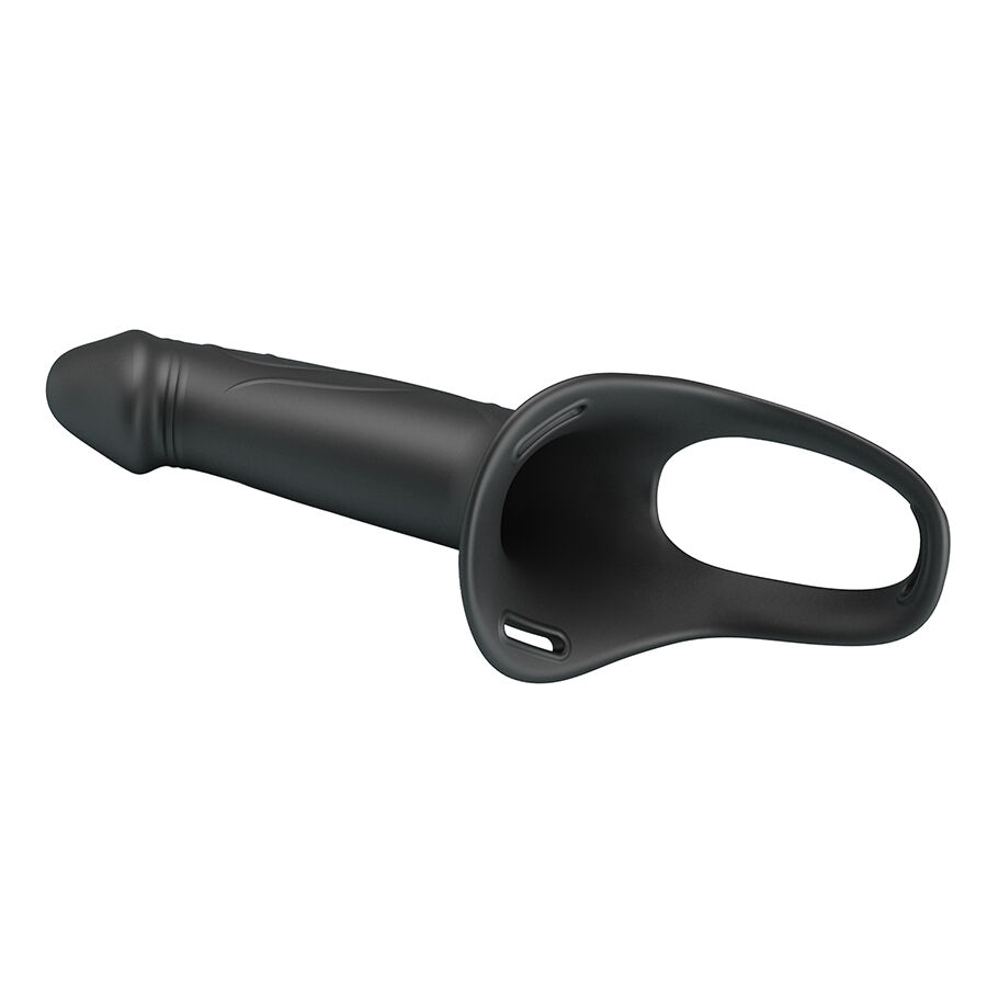 PRETTY LOVE - LANDON STRAP-ON CON VIBRACIÓN NEGRO - Imagen 6