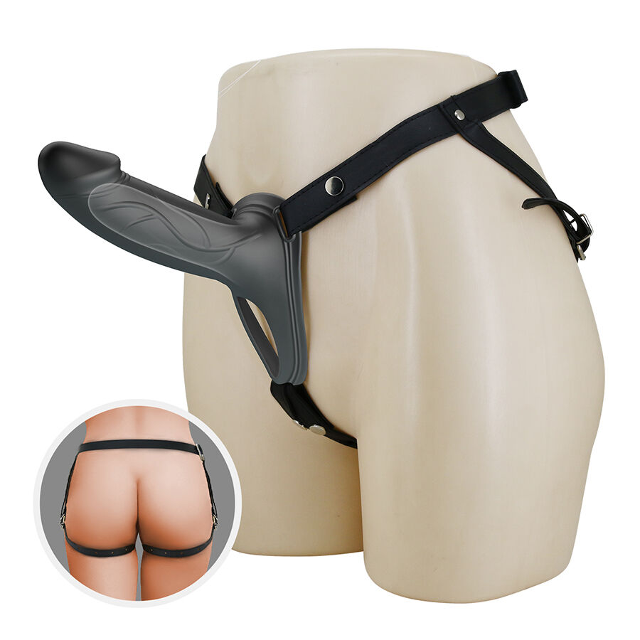 PRETTY LOVE - LANDON STRAP-ON CON VIBRACIÓN NEGRO - Imagen 8