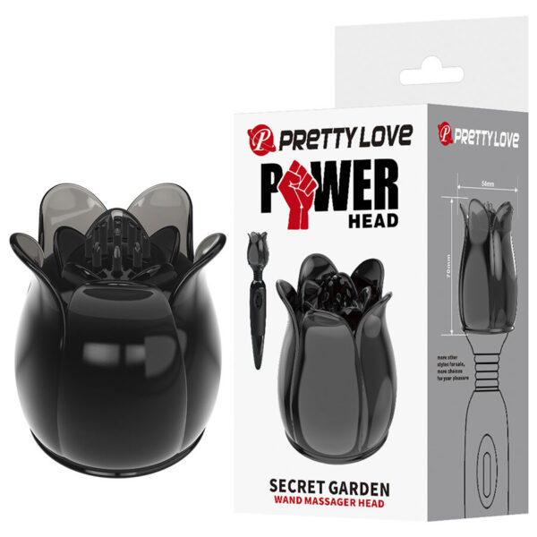 PRETTY LOVE - SECRET GARDEN CABEZAL MASAJEADOR NEGRO