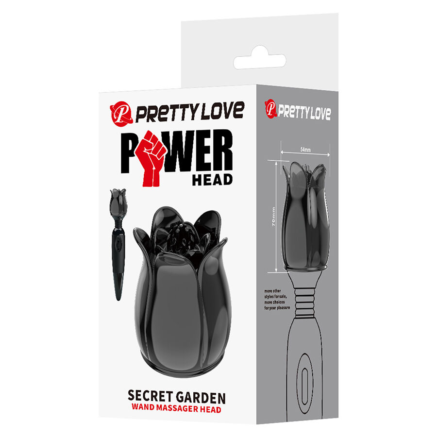 PRETTY LOVE - SECRET GARDEN CABEZAL MASAJEADOR NEGRO - Imagen 10
