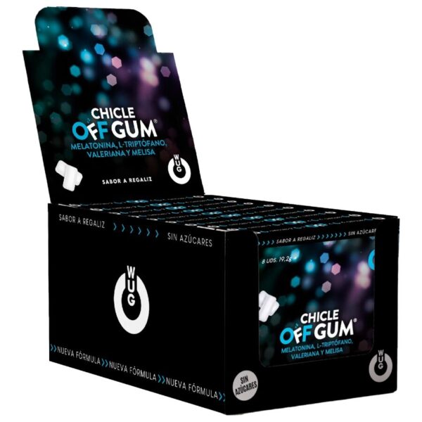 WUG Off Gum ? DISPLAY 12 X 8 UDS | El chicle funcional que te ayuda a relajarte y dormir mejor