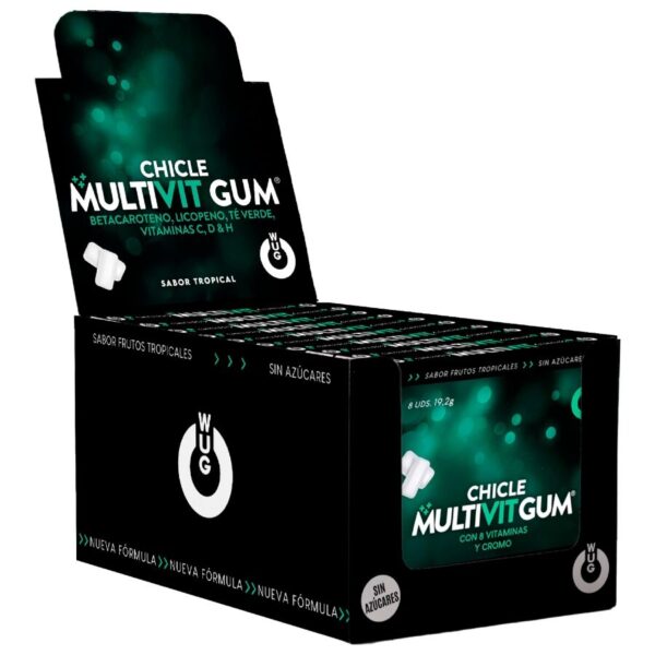 WUG Multivit Gum ? DISPLAY 12 X 8 UDS | El chicle funcional que refuerza tus defensas cada día