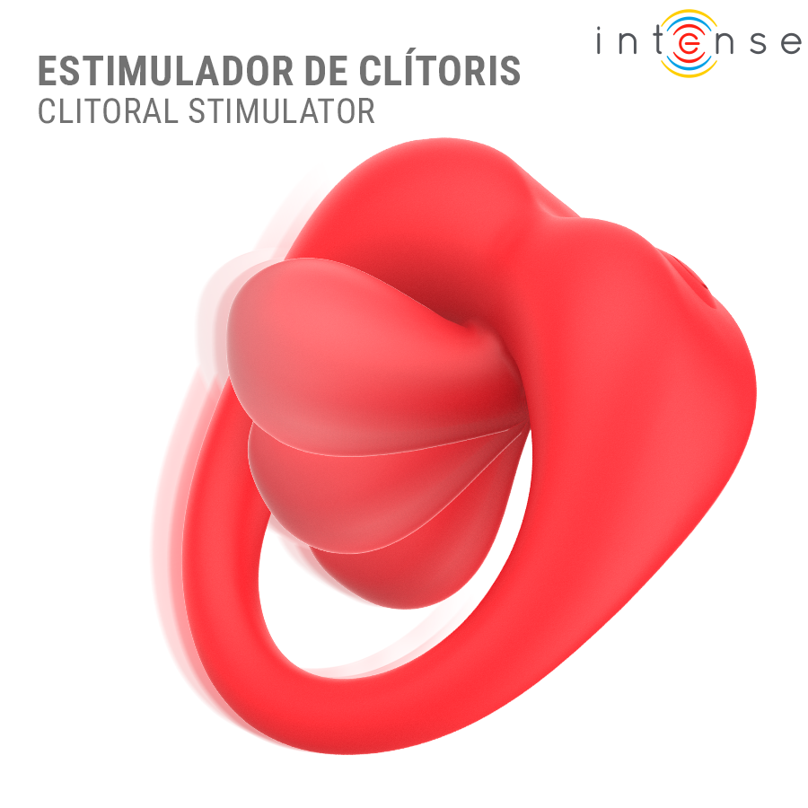 INTENSE - RUSSELL ANILLO VIBRADOR CON ESTIMULACIÓN DE CLÍTORIS ROJO - Imagen 5