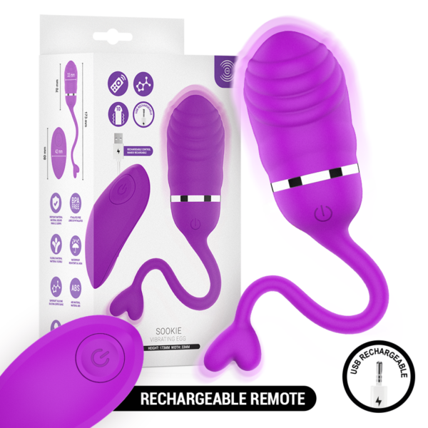 INTENSE - SOOKIE HUEVO VIBRADOR CON CONTROL REMOTO MORADO