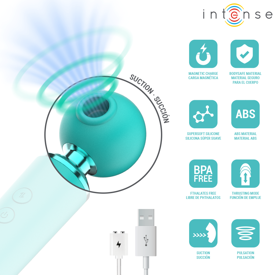 INTENSE - HAMBY ESTIMULADOR MULTIFUNCIÓN CON SUCCIÓN Y VIBRACIÓN - Imagen 4