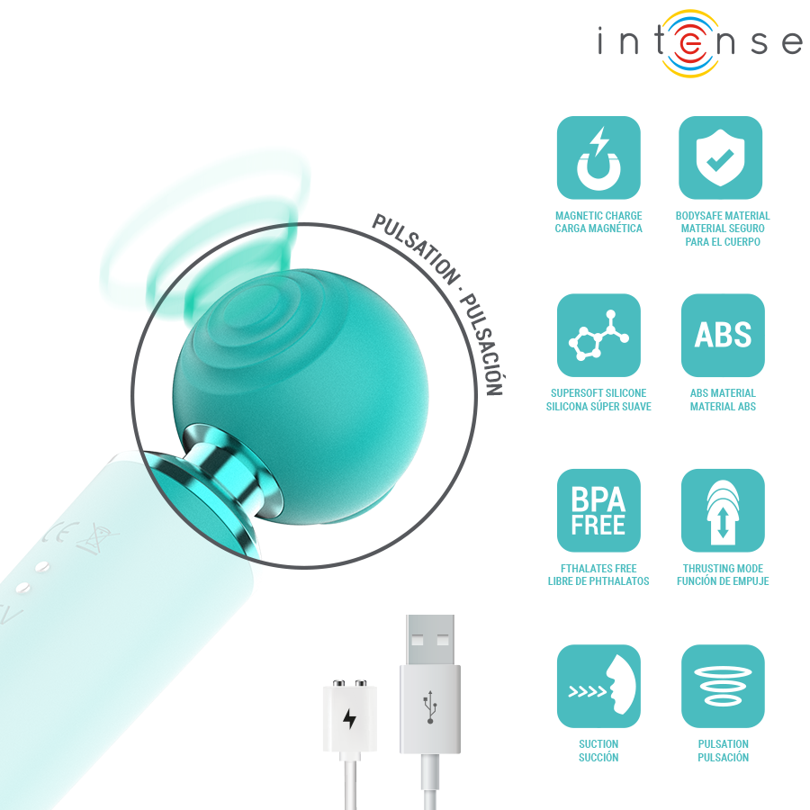 INTENSE - HAMBY ESTIMULADOR MULTIFUNCIÓN CON SUCCIÓN Y VIBRACIÓN - Imagen 6